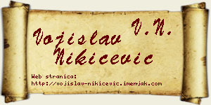 Vojislav Nikićević vizit kartica